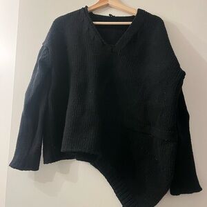 Classic Black V-Neck Sweater for Women